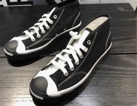 匡威 JP新款开口笑撞色拼接中帮男女帆布休...