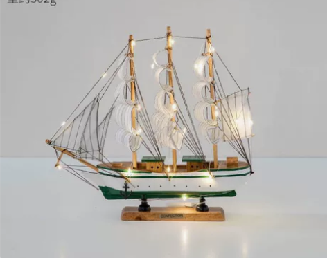 一帆风顺帆船模型摆件客厅房间酒柜装饰品生日...