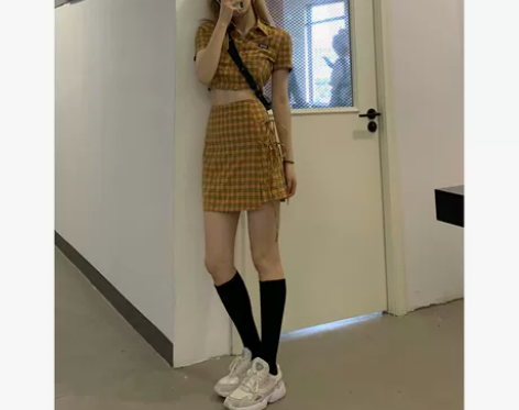 DREAM SEVEN77 甜辣格子套装女...