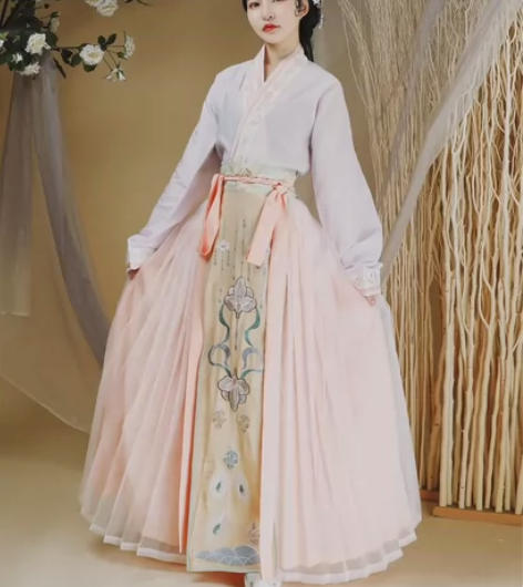 都城南庄汉服探花漫褙子白菜全套抹胸宋制飘逸...