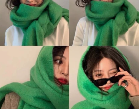 冬季单色毛绒重磅松软蓬松慵懒风纯色大拉毛保...