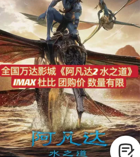 《阿凡达2》 全国万达影城 IMAX电影票...