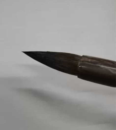 灰尾小胖提斗笔，库中老毛笔！ 直径:1.3...