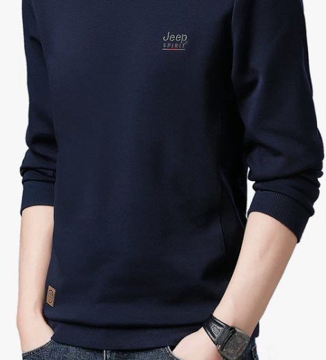 JEEP吉普官方正品秋冬新款圆领加绒卫衣男...