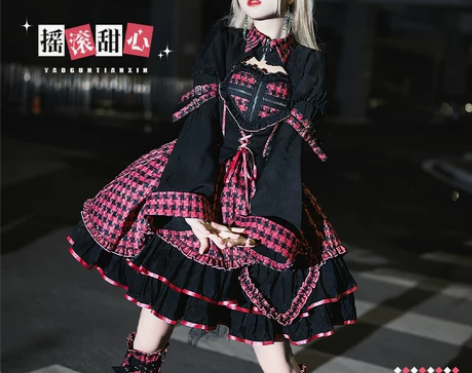 摇滚甜心jsk原创Lolita甜心贩售机黑...