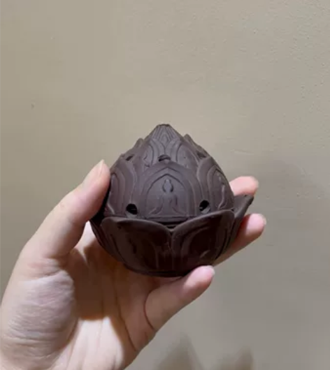 【50包邮】紫砂香薰炉 莲花观音茶道沉檀香...