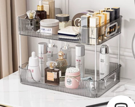 ins风化妆品收纳盒置物架桌面护肤品梳妆台...