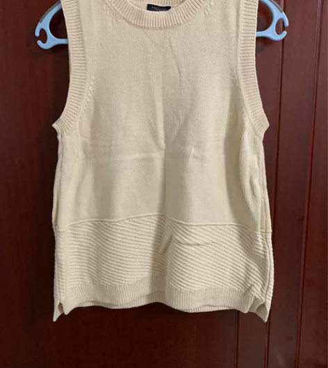 ANN TAYLOR春夏薄针织套头背心无袖...