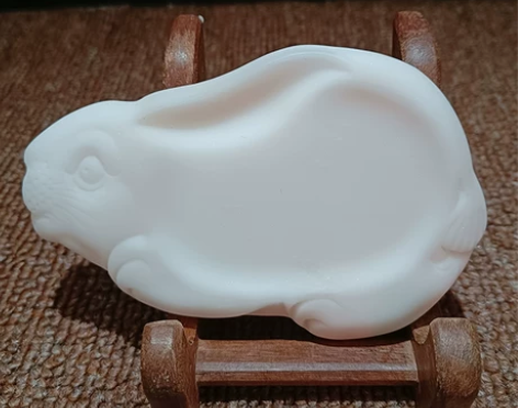 肇庆端砚玉兔迎春白端砚台物美价廉生肖礼物彩...