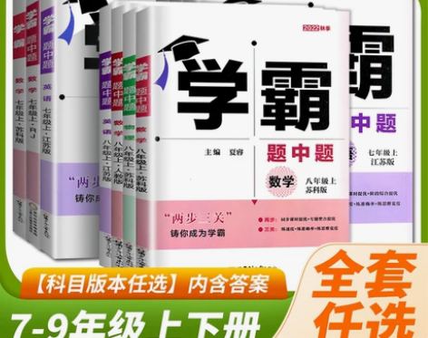 初中2023全新正版学霸题中题七7八8九9年