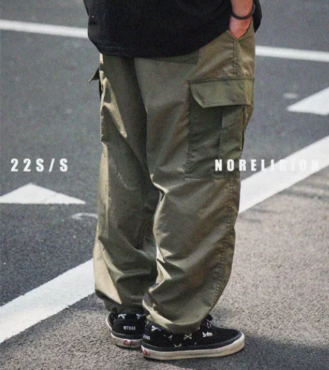 NORELIGION日系春夏宽松直筒大兜工...
