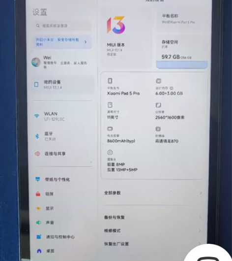 小米平板5por6+256，用过快一年年打...