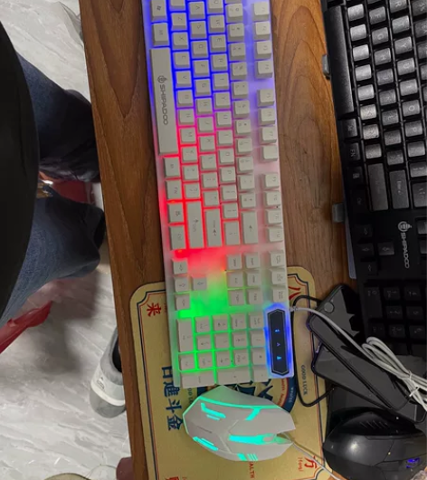 键盘鼠标套装机械手感游戏台式机笔记本通用电...