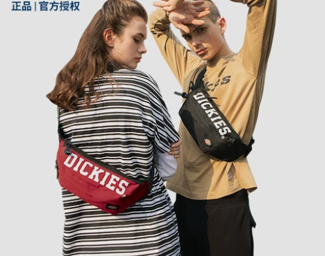 Dickies潮牌斜挎包腰包男士百搭包包潮...