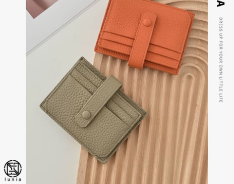 卡包钱包钱包路尼亚真皮超薄女韩国多卡位卡夹...