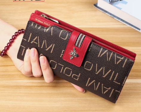女士钱包 真皮女士钱包英皇保罗防盗刷长款夏...