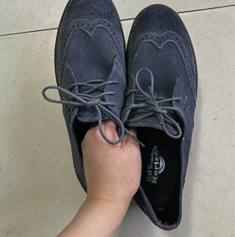 布洛克男鞋麂皮男鞋意威曼商务男鞋 全新买回...