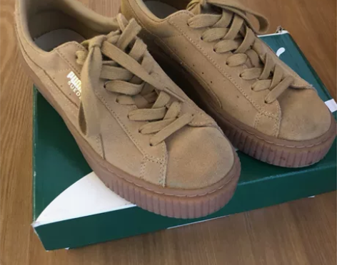 PUMA 彪马蕾哈娜棕色板鞋松糕鞋 36码...