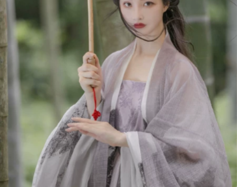 司南阁原创【影】汉服女款夏秋宋制对襟衫裙紫...