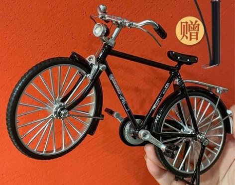 【典藏款】自行车DIY拼装二八大杠合金模型...