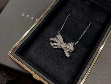 CHICYOU Gra*f银色钻石蝴蝶结轻...