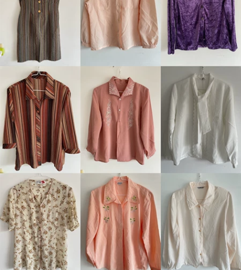 古着vintage衬衫半裙 日本古着 羊毛半裙 包臀裙 鱼尾...