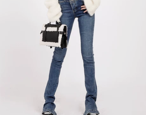 【逆天比例】修身显瘦马蹄裤辣妹高腰薄款弹力...