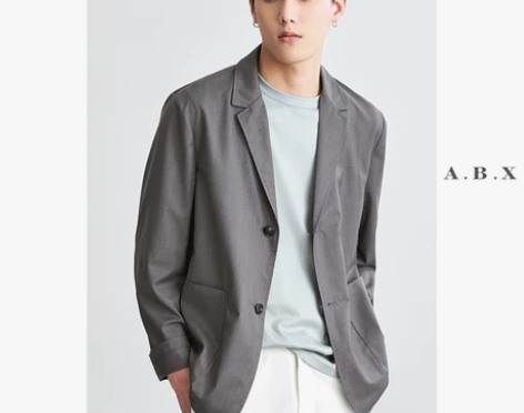 夏季薄款小西装男宽松韩版高级感西服套装男士...