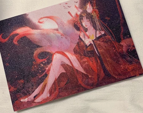 出霞光无框画 如图九尾狐 自带价  周末发...