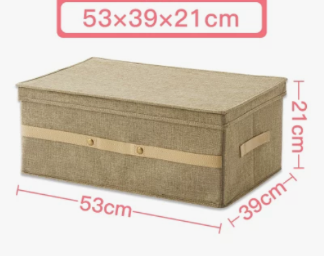 天马株式会社布艺复古收纳箱衣物有盖收纳盒折...