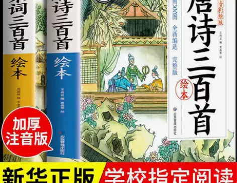 S01唐诗三百首宋词300首绘本完整版彩图...