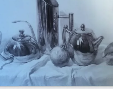 代画素描静物成品素描静物画室装修成品装饰画...
