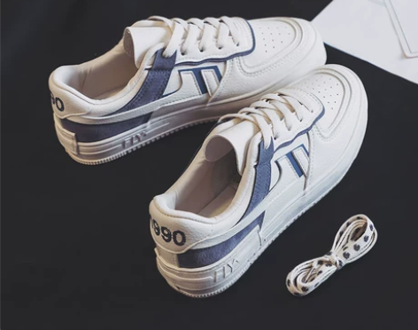 女士小白鞋女2021夏季新款绿色小清新街拍...