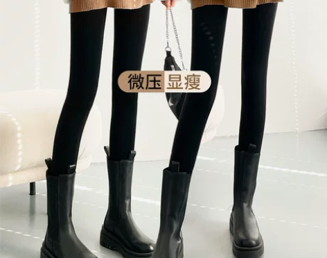 黑色打底裤女秋冬季外穿2021年新款加绒加...