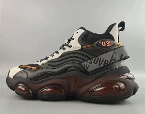 稀缺外贸尾货男士秋冬休闲高帮鞋真爆米花软底...