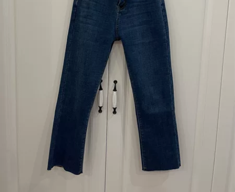 全新九分直筒加绒牛仔裤女 S码 全新加绒 ...