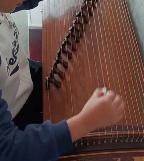 华彩牌古筝，十来年了，老古董，音质很不错的...