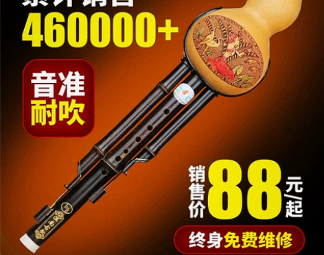 葫芦丝 葫芦丝初学 乐器  男女初学者C调...