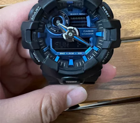 卡西欧gshock手表 ga710海军蓝单...