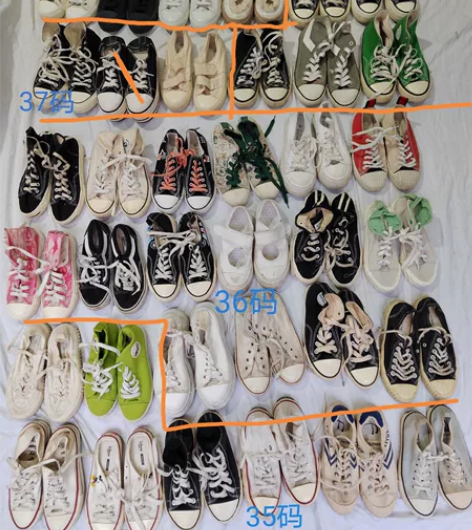 卖女帆布鞋，15元1双3双包邮可选款，成色...