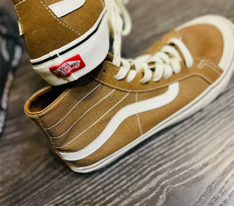 全新VansSK8-Hi巧克力棕色复古风男...