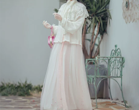 都城南庄 芊苡尘 竖领小袖时尚汉服齐腰襦裙...