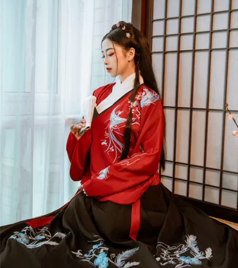艺缕原创正品【鸾凤】交领汉服女琵琶袖明制袄...