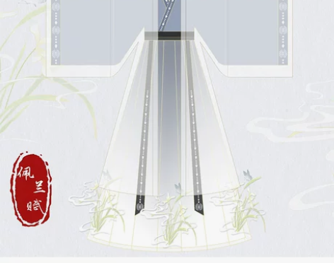 五五年 佩兰赋 原创汉服 男女交领齐腰襦裙...