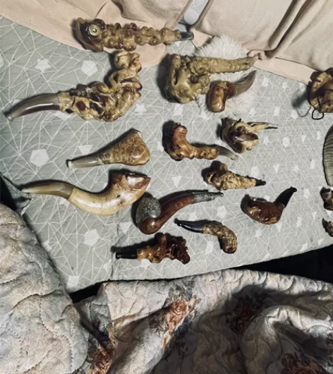 实木男士便携小号传统老式烟袋锅带过滤烟杆烟...