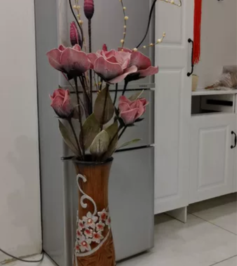 仿真花落地假花装饰花瓶干花花束玄关摆设件大...