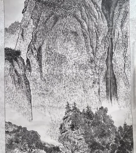 国画 《溪山行旅图》  山水画 纯手绘 临...