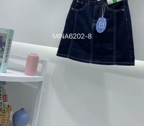 辣妹显腿长牛仔半身裙复古a字包臀裙性感土酷...