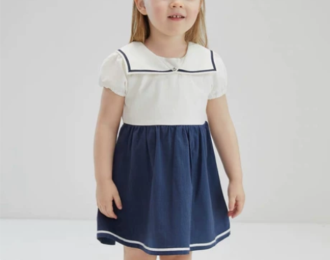 戴维贝拉80-110码女童连衣裙儿童裙子夏...