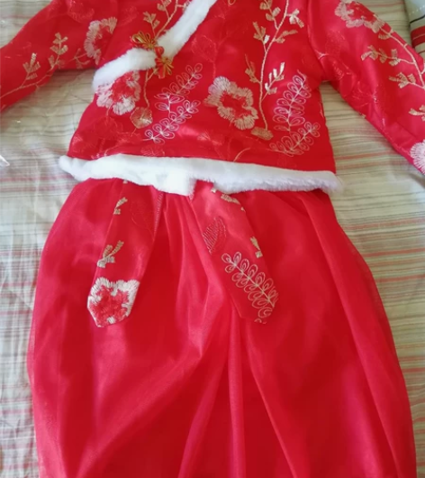 女童中国风汉服过年冬装儿童装古装拜年服新年...